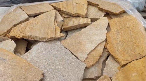 Плитняк златолит жёлтый для цоколя купить в Красноуфимске