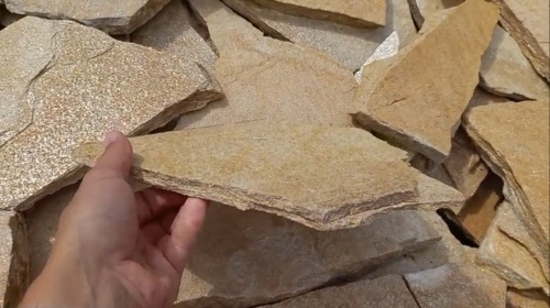 Плитняк златолит жёлтый для фасада 1,5-3 см купить в Красноуфимске