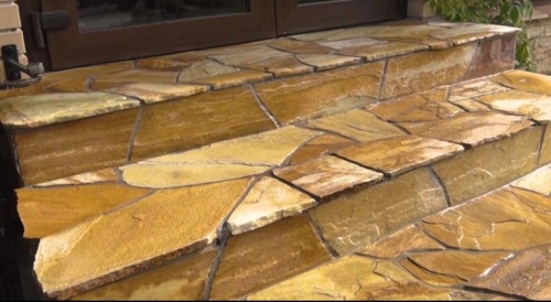 Плитняк златолит жёлтый золотистый для отмостки купить в Красноуфимске