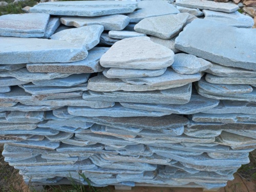 Плитняк златолит зелёный галтованный для цоколя купить в Красноуфимске